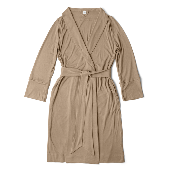 Viscose Bamboo + Organic Cotton Womens Robe - Sandstone