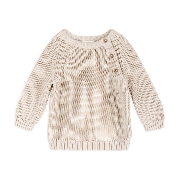 Classic Chunky Knit Baby Pullover Sweater (Organic Cotton)