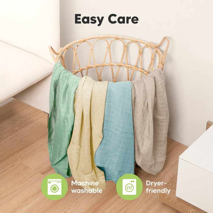 KeaBabies Lumi Muslin Swaddle Blankets