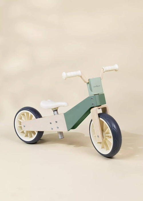 Coco Village Wooden Balance Bike - 3 in 1 - Seafoam