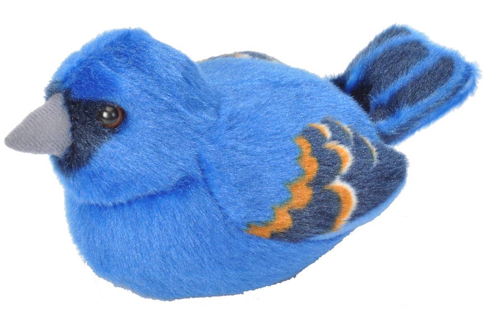 Audubon II Blue Grosbeak Stuffed Animal W Sound 5.5"