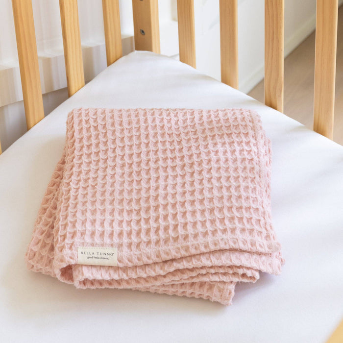 Bella Tunno | Waffle Baby Blanket Blush