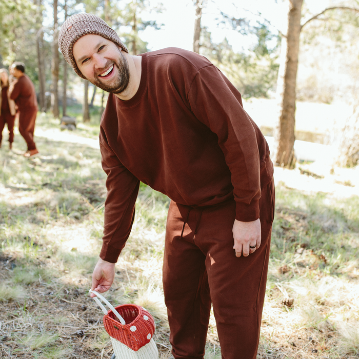 Adult Terry Sweatsuit Top - Redwood