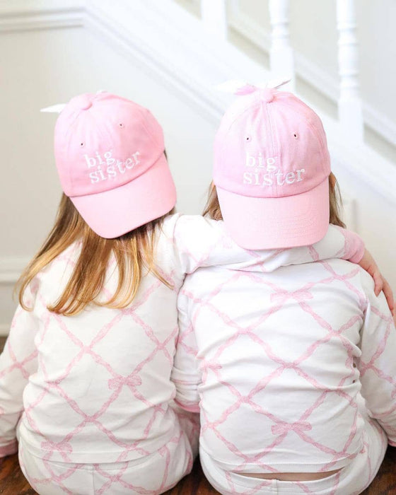 Bits & Bows Big Sister Bow Baseball Hat (Baby, Youth)