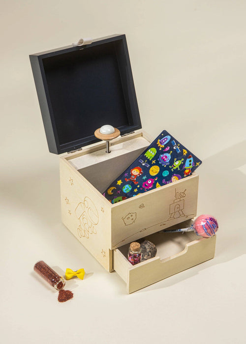 Coco Village Wooden Musical Souvenir Box - Space