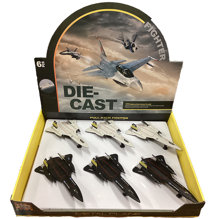 Diecast Pull-Back SR71 Fighter Planes