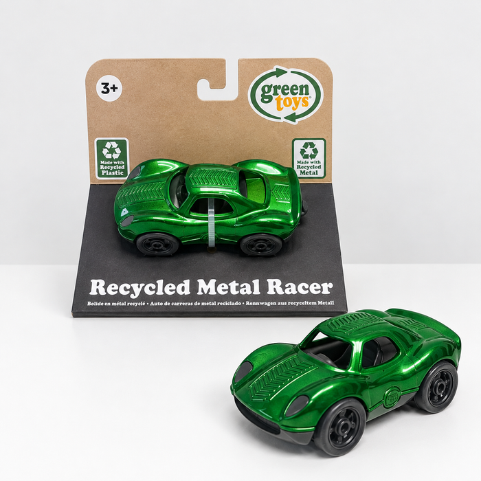 Recycled Metal Alloy Racer - Green