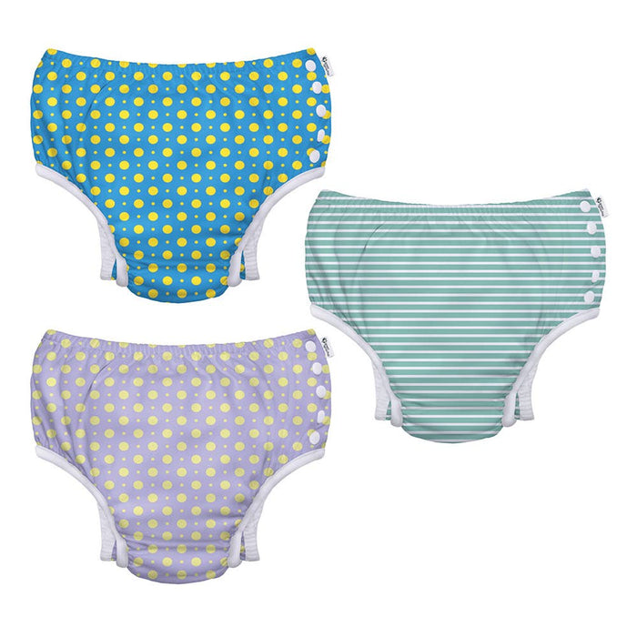 Eco Snap Swim Diaper Stripes & Dots - Mint Stripes