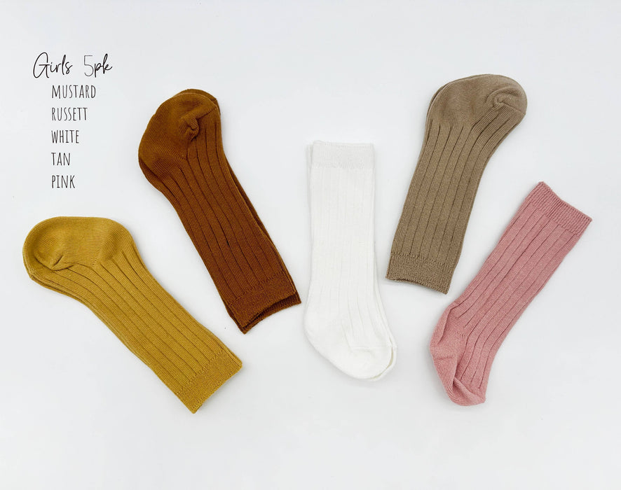 Ribbed Cotton Socks