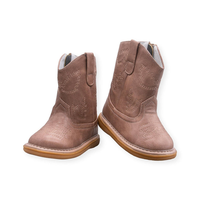 Wee Squeak Shoes Western Boot Beige