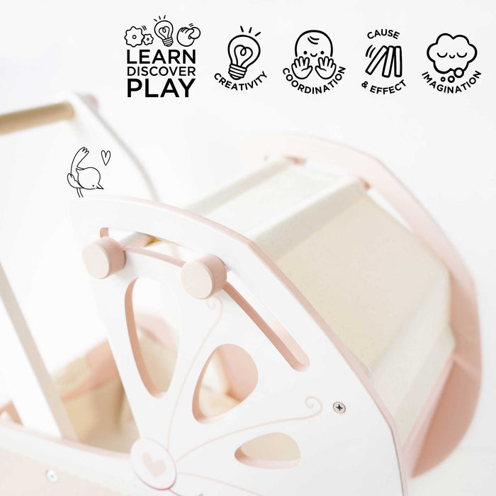 Le Toy Van Retro Wooden Doll Pram