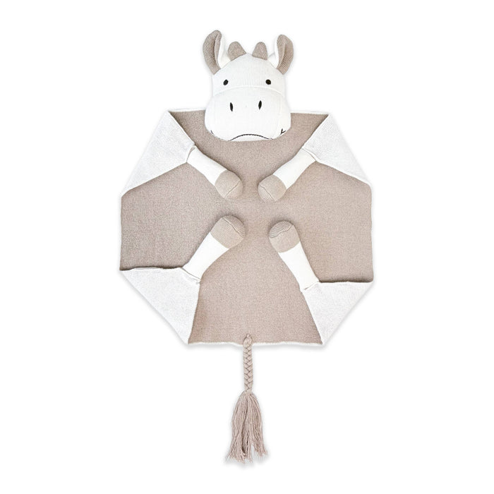 Cow- Organic Baby Lovey Security Blanket Cuddle Cloth