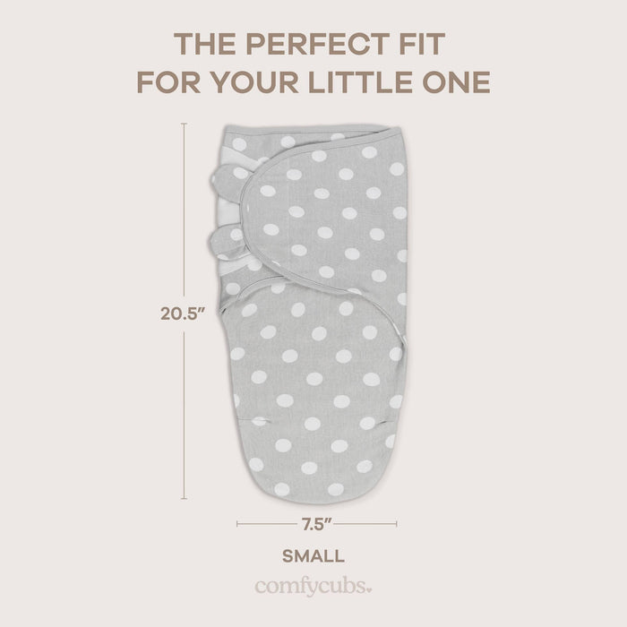 Easy Swaddle Blanket, 3 Pack - 100% Cotton by Comfy Cubs