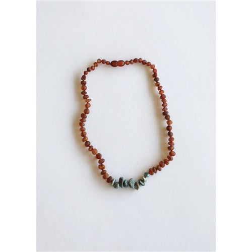 CanyonLeaf 11" Raw Amber and Stones Baby Necklace