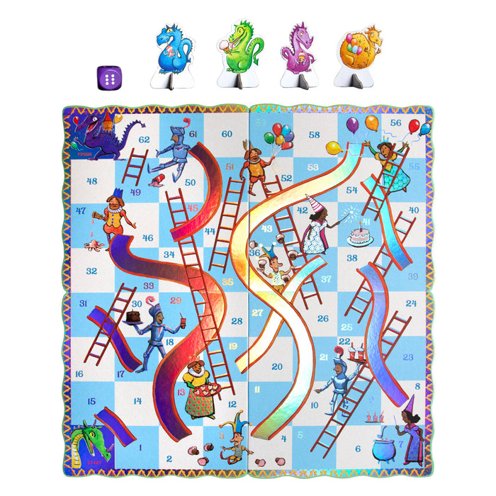 eeBoo Slips & Ladders Dragon Edition Shaped Game