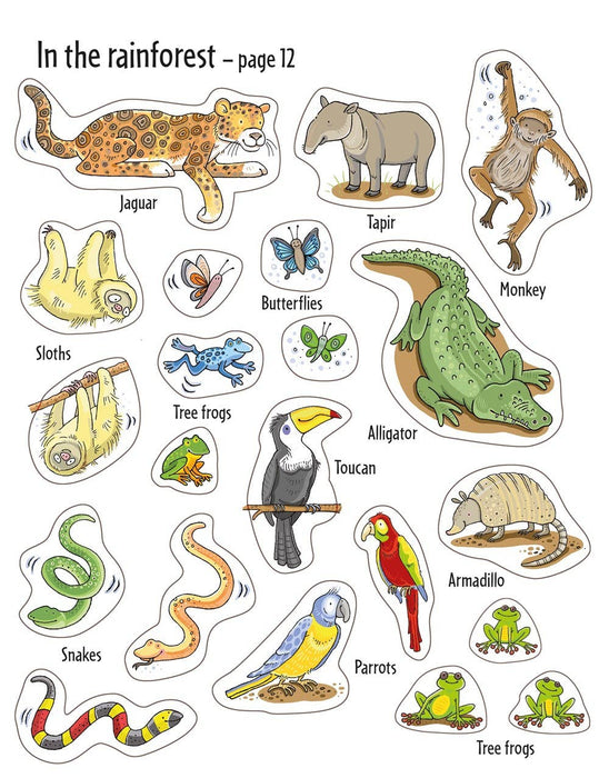 First Sticker Book Animals : Usborne