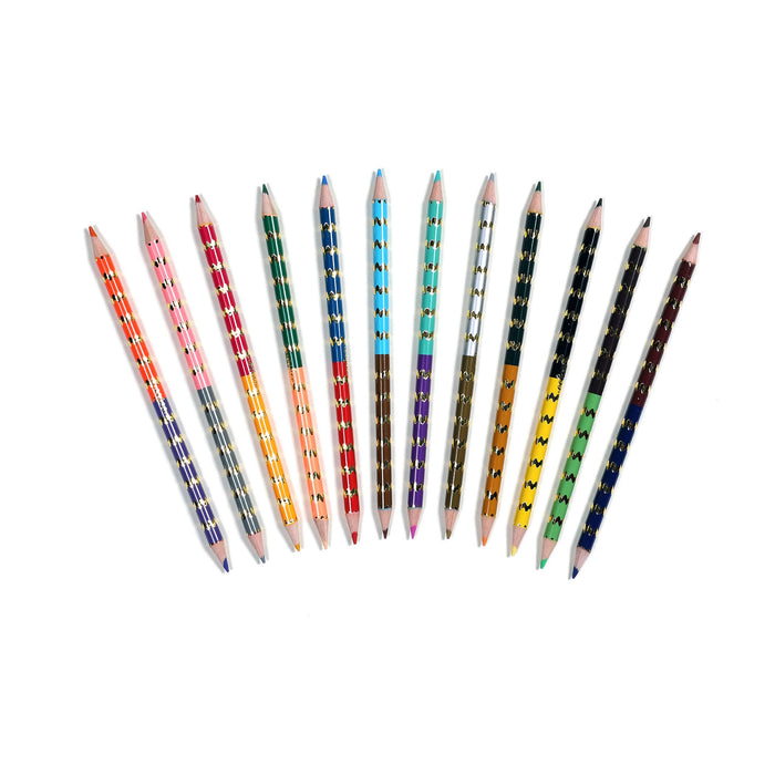 eeBoo Fawn & Sun 12 Double-Sided Color Pencils
