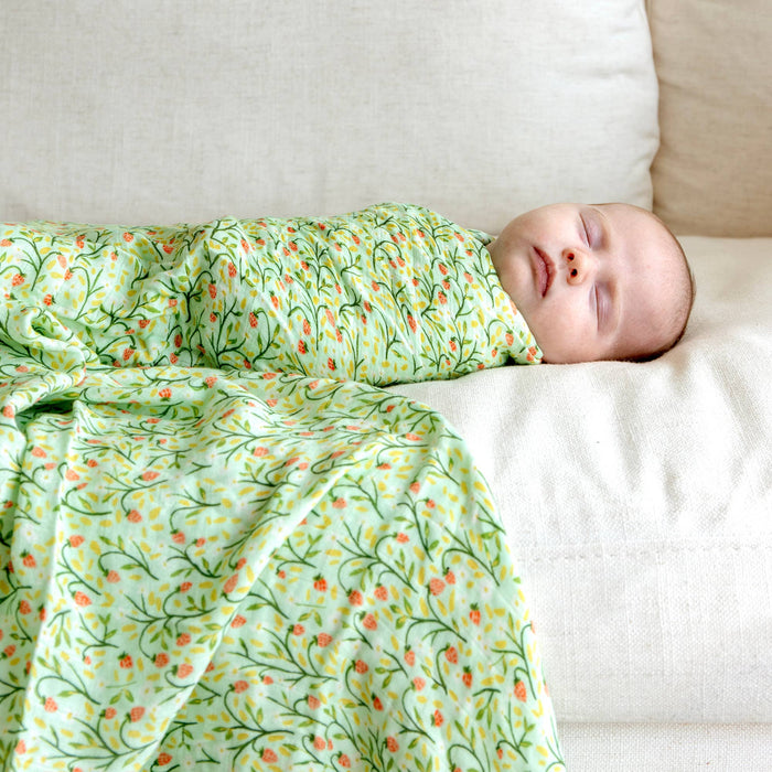 Strawberry Meadow Baby Swaddle