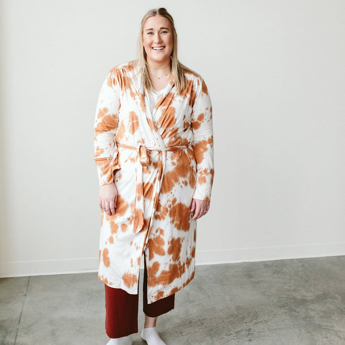 Viscose Organic Cotton Womens Robe - Red Rocks