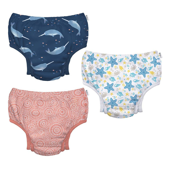 Eco Snap Swim Diaper Assorted Prints - Coral Sand Dollar