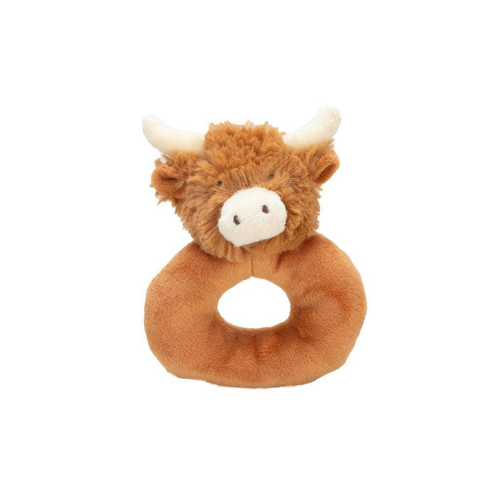 Longhorn Brown Cow Rattle Premium Soft Plush