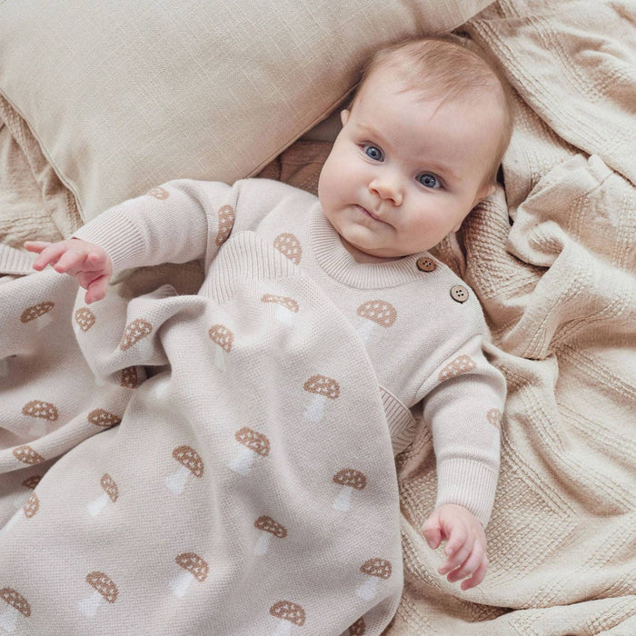 Aster & Oak Mushroom Knit Romper