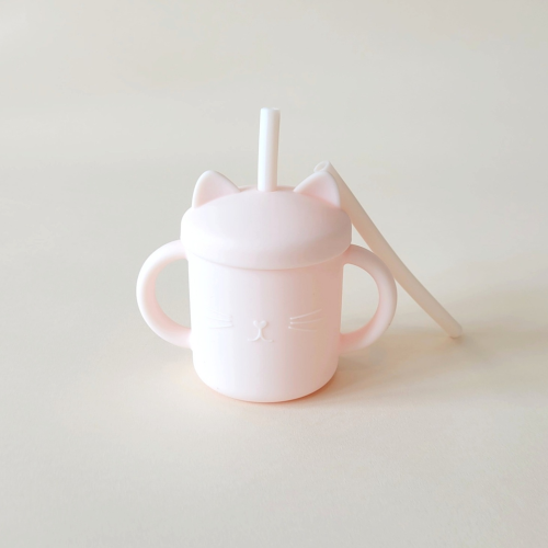 Minito & Co. Meow Double Handle Straw Cup