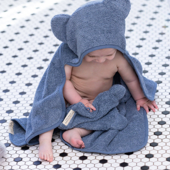 Bella Tunno | Hooded Towel + Wash Mitt Set Rain