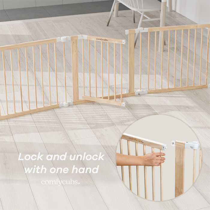 Baby Gate Playpen - Pine Wood Foldable Playpen by Comfy Cubs