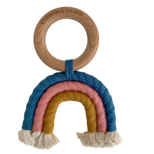 Chewable Charm Rainbow Macrame Teether