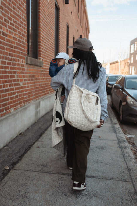 Organic cotton diaper bag - Gingham collection