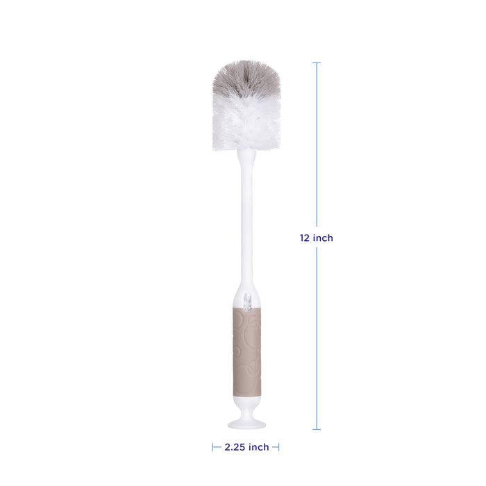 Ubbi Taupe Baby Bottle Brush