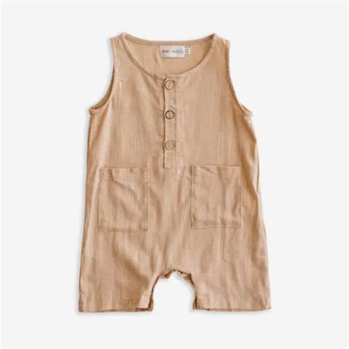 Babe Basics Sleeveless Crop Linen Baby Romper