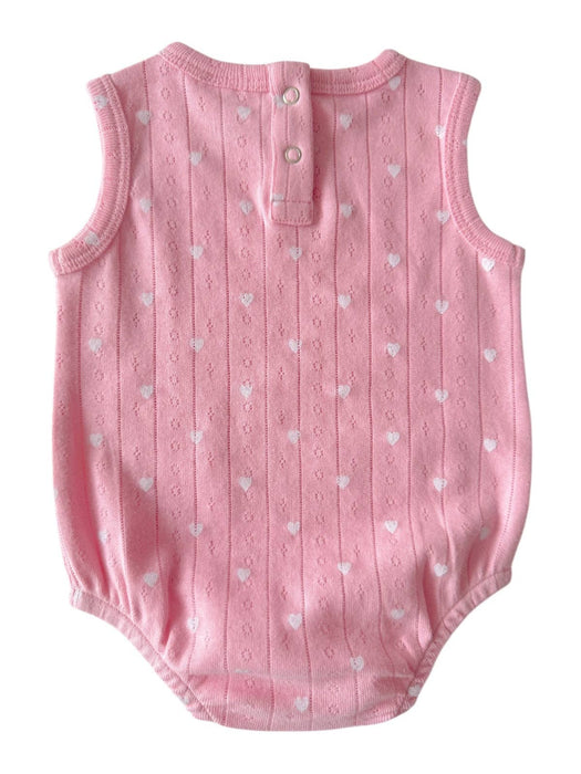 Pink with White Heart / Organic Pointelle Dune Bubble