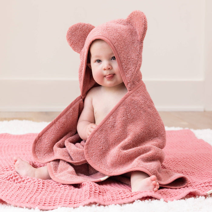 Hooded Towel + Wash Mitt Set Watermelon