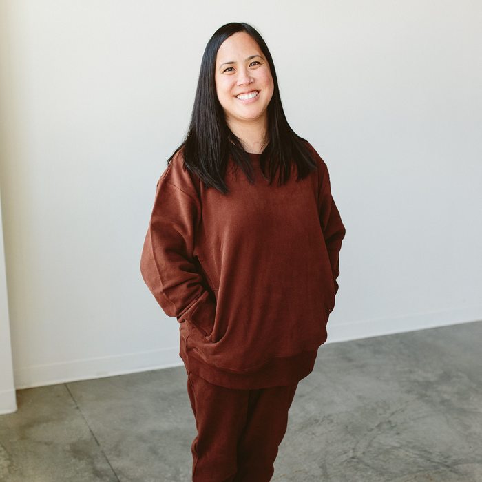 Adult Terry Sweatsuit Top - Redwood