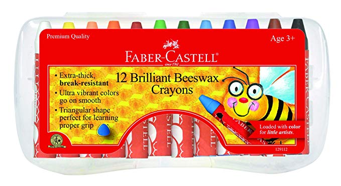 Faber-Castell Brilliant Beeswax Crayons & Storage Case (12 Count)