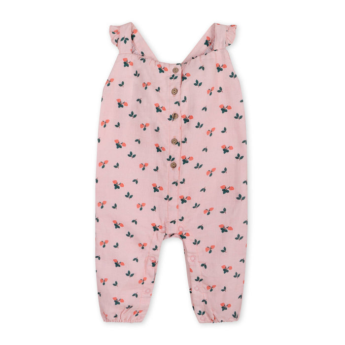 Strawberry Ruffled Baby Jumpsuit (Organic)