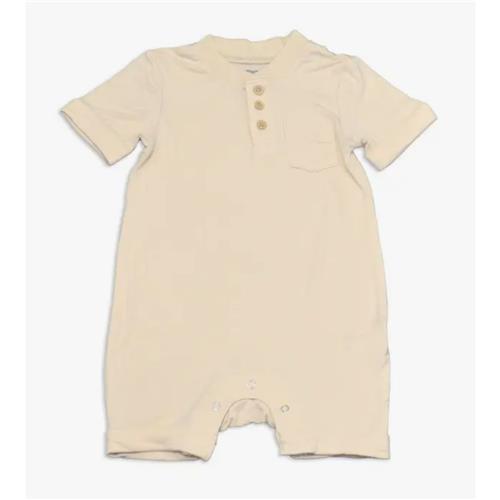 Silkberry Baby Bamboo Short Sleeve Romper with Buttons