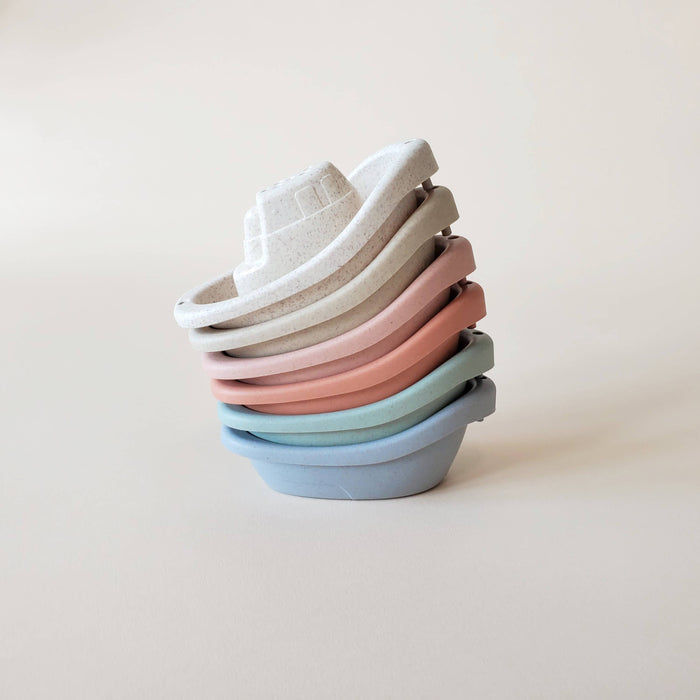 Minito & Co. Wheat Straw Boat Bath Toy Set
