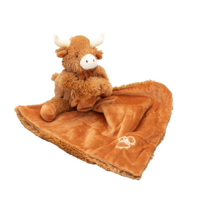 Longhorn Brown Cow Toy Soother Premium Soft Plush
