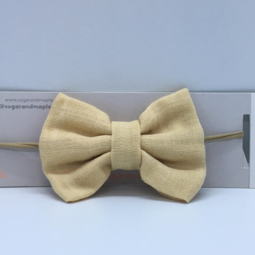 Sugar + Maple Baby Muslin Bow Headband