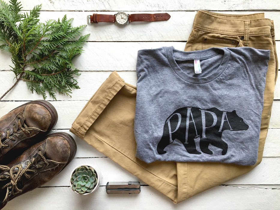 Gladfolk Papa Bear Adult Crew Neck Tee