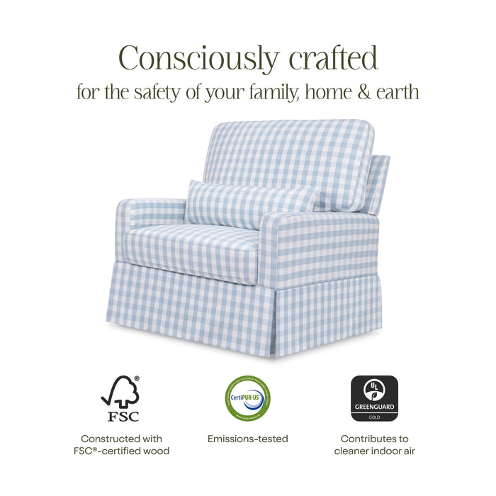 Namesake Crawford Pillowback Chair and a Half Comfort Swivel Glider