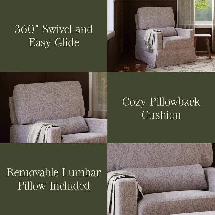 Morris & Co. x Namesake Crawford Pillowback Comfort Swivel Glider