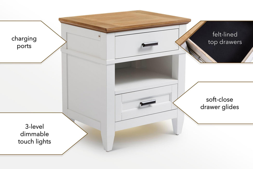 Heritage Living Artisan Nightstand with Lights