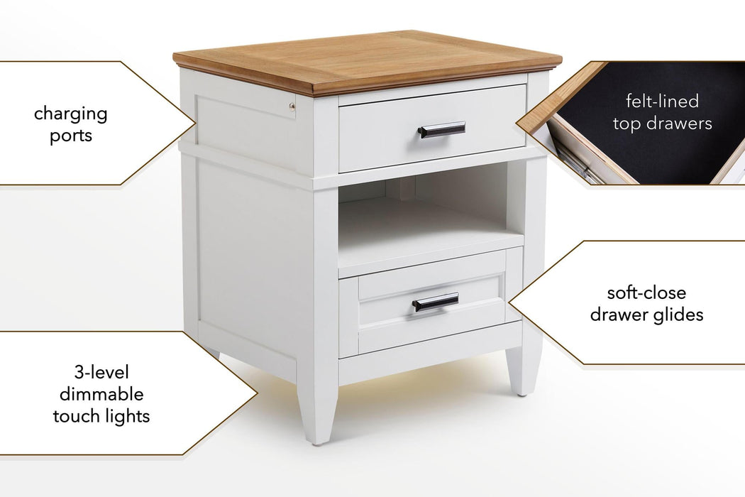 Heritage Living Artisan Nightstand with Lights
