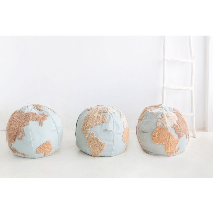 Lorena Canals World Map Pouf