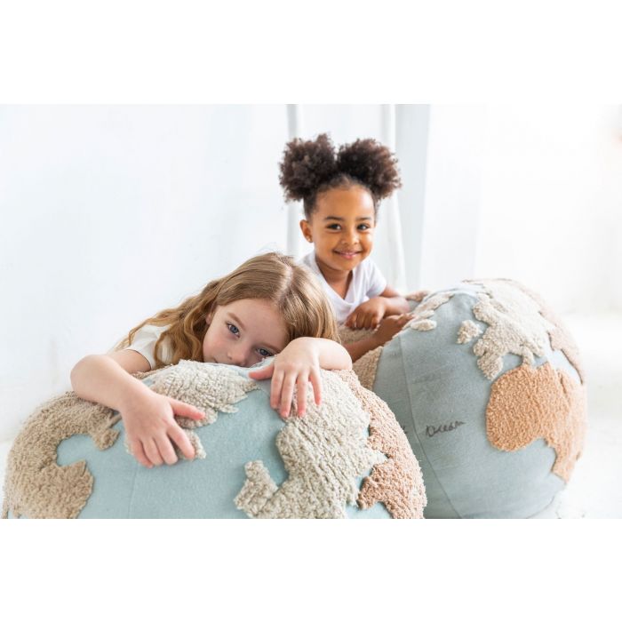 Lorena Canals World Map Pouf