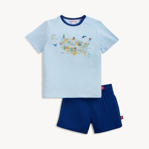 Magnetic Me America The Beautiful Modal S/S Short Set